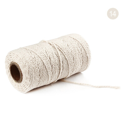 

Toponeto 100m Long100Yard Pure Cotton Twisted Cord Rope Crafts Macrame Artisan String