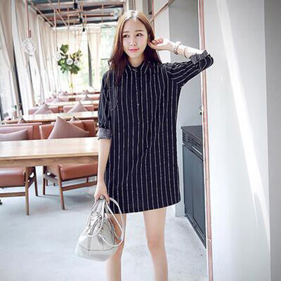 

Ladies Shirt Women Blouse Work Cotton Long Sleeve Retro Shirt Business