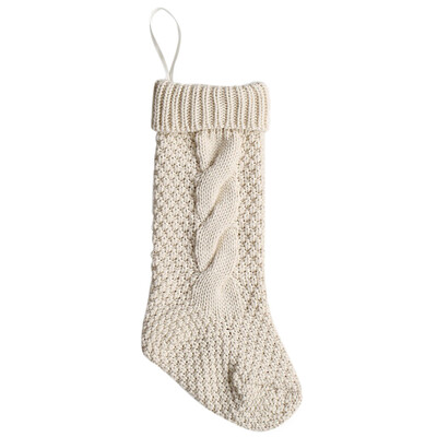 

Toponeto Christmas Holiday Knitted Stocking Hanging Crochet Stock Tree Ornament Decor RD