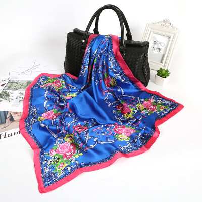 

Korean version of autumn&winter wild scarf dual-use shawl womens bib wild fashion printing silk scarves sunscreen