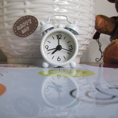 

Gobestart Creative Cute Mini Metal Small Alarm Clock Electronic Small Alarm Clock