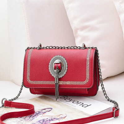 

Autumn ins super hot girl 2018 new fashion Korean version Baitao Chain Girls Single Shoulder Slant Bag Fashion