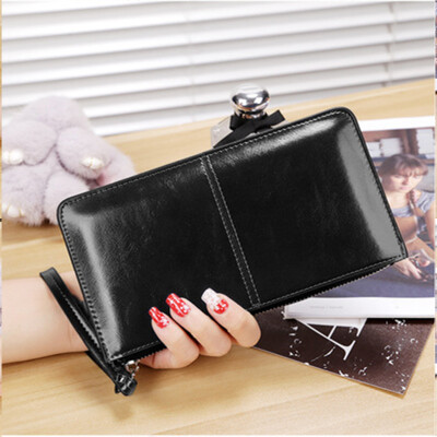 

Women PU Leather Wristlet Clutch Evening Bag Capacity Handbag Purse