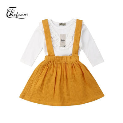 

1-6T Toddler Kids Baby Girl Ruffle T-shirt Tops Pants Leggings 2Pcs Outfit Clothes