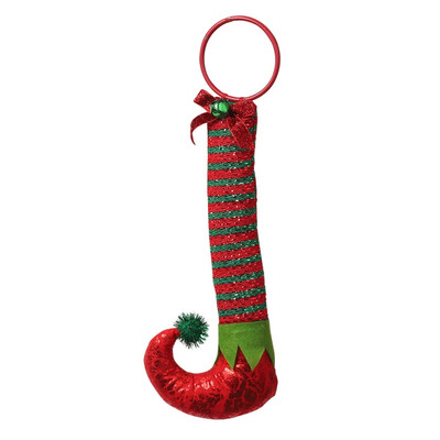 

Christmas Pendant Striped Elf Boots Xmas Tree Door Hanging Decoration for Home Wooden Xmas Tree Ornaments Xmas Gift for Kids
