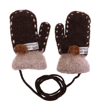 

Winter Warm Baby Cartoon Bear 3D Children Knitted Stretch Thicken Gloves