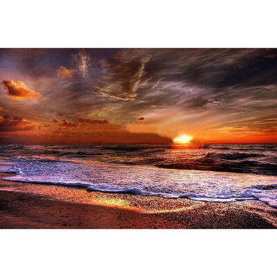 

5D DIY Full Drill Diamond Painting Seaside Sunrise Cross Stitch Embroidery