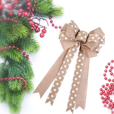 

Tailored Imitation linen Christmas Bow Pendant Christmas Decorations Bow