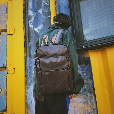 

Shoulder bag mens bag retro business street shoot fashion casual backpack tide brand European&American Feng University boys