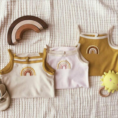 

US Infant Baby Girl Kid Sleeveless Bodysuit Rompers Outfit Summer Cotton Clothes