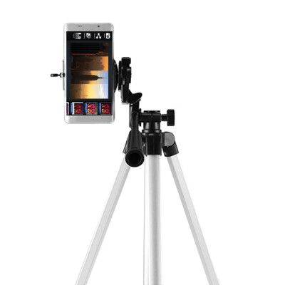 

STB-3110 35-102cm Aluminum Alloy Tripod Portable Lightweight Travel 3-sections Stand wPhone Holder 14" Screw Hole for Projector