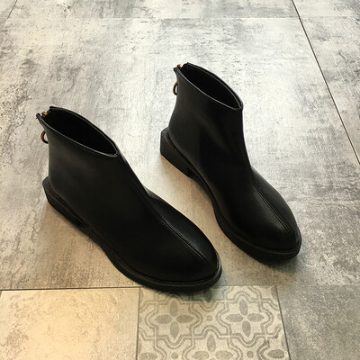 

European&American street shooting Martins female British style autumn fashion thick with temperament retro Joker short boots t
