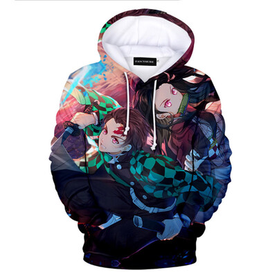 

Anime Demon Slayer Kimetsu No Yaiba Kamado Nezuke Tanjirou Custome 3D Hoodie