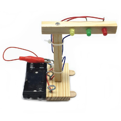 

Wood Traffic Lights DIY Kit Kids Toy DIY Kit for Children Science&Technology Inventions Assembled Experiment DIY Model Buildin