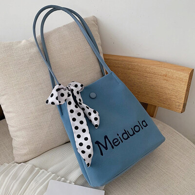 

Spring&summer 2019 new bag bucket bag female student messenger bag shoulder literary large capacity Joker womens bag