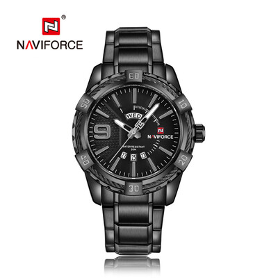 

9117 steel belt mens watch sports waterproof quartz watch fashion student watch