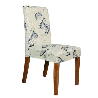 

Printed Chair Cover Soft Milk Silk Home Seat Protector Stretch Anti Dust