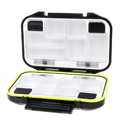 

12 Compartments Waterproof Storage Case Fly Fishing Lure Spoon Hook Bait Tackle Box Black