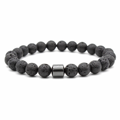 

Stone Beads Hematite Bracelets Bangles Women Men Essential Oil Diffuser Bracelets