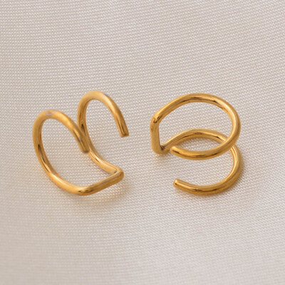 

Titanium Steel Ear Cuff Helix Cartilage Ear Ring Fake Clip On Cuff Wrap Upper Closure Ring Medical Steel Punk Ear Clip Earring