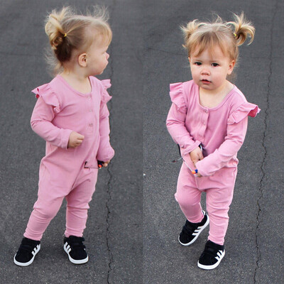 

Newborn Infant Baby Boy Girl Solid Romper Jumpsuit Outfits Clothes