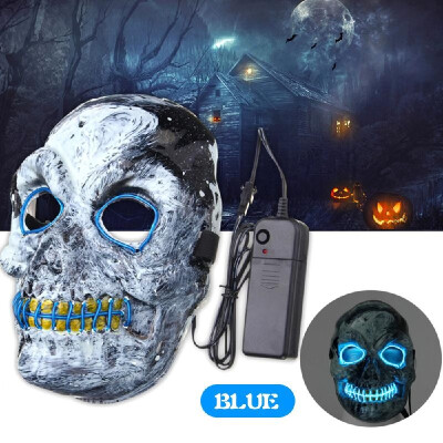 

Halloween LEDs Light Mask Glowing Skeleton Mask EL Wire Masks Scary Halloween Party Cosplay Accessory