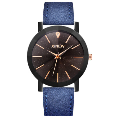 

Gobestart Men Women Leather Strap Line Analog Quartz Ladies Wrist Watches Fashion Watch