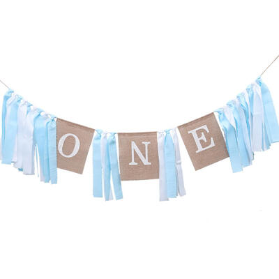 

1pc White Art Cloth Flag Summer Fresh Style Banner for Birthday Parties Kit