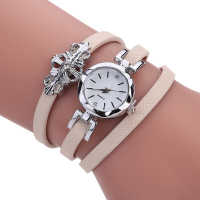 

Cross medal pendant ladies winding bracelet watch simple fashion inlaid diamond British watch female models
