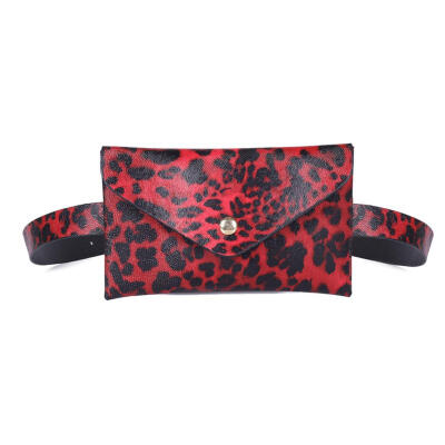 

Fashion Leopard Print Women Waist Fanny Belt Packs PU Leather Chest Bags