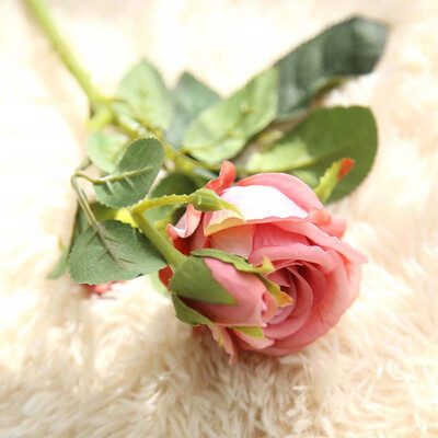 

Gobestart Artificial Fake Roses Flannel Flower Bridal Bouquet Wedding Party Home Decor A