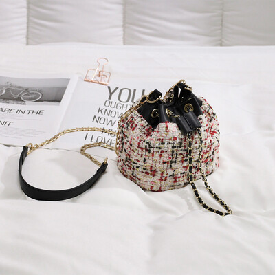 

Tailored Womens Bag Bucket Bag Shoulder Bag Color Stitching Crossbody Bag