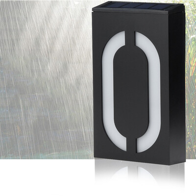 

〖Follure〗Solar Power LED Light Sign House Hotel Door Address Plaque Number Digits Plate A