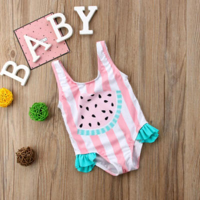 

Cute Toddler Baby Girls Watermelon Swimsuit Swimwear Swimming One-piece Bikini