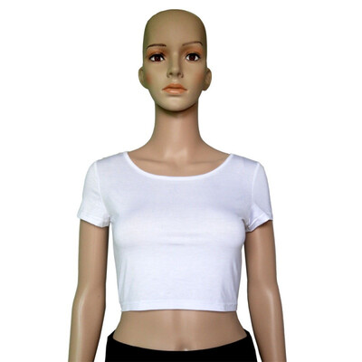 

20 Colors Summer Women Sexy Crop Tops Cropped O-neck Casual Short Sleeve T-Shirts Short Tops