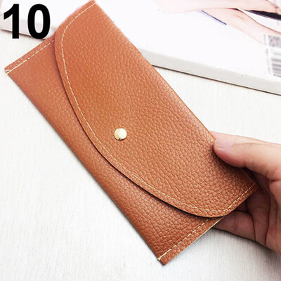 

Women Fashion Thin Purse Long Clutch Wallet Faux Leather Handbag Card Holder