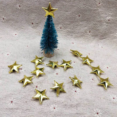 

Mini Christmas Tree Star Topper Gold Ornament Party Xmas Decor Sparkle UK