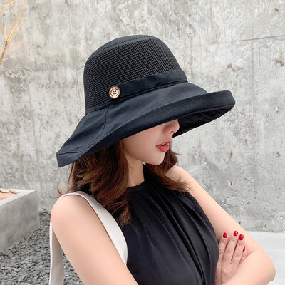 

Hat Lady Summer Sunshade Hat Korean Tide Foldable Sun Hat Lady Summer Travel Sand Hat
