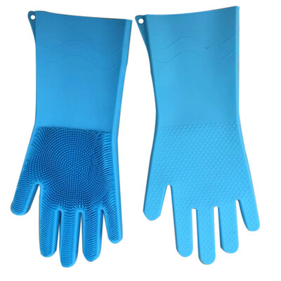 

Toponeto Magic Reusable Silicone Gloves Cleaning Brush Scrubber Gloves Heat Resistant For