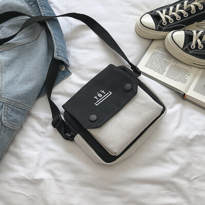 

Small bag canvas bag womens single shoulder slant bag college students summer hundred-set chic ancient sense girl inson departmen
