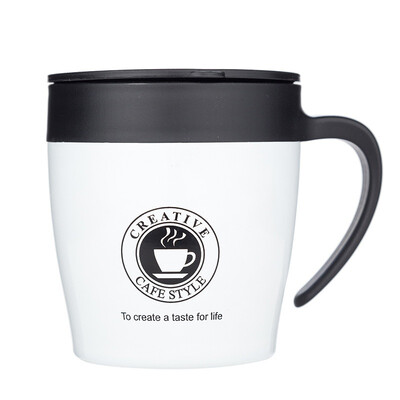 

330ML Coffee Mug Thermos Stainless Steel Insulated Water Cups Tumbler With Handle Lid And Mixing Spoon Office Cups Xmas Gift