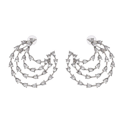 

JURAN Brand Hot Sale Bohemia Shiny Drop Earrings For Bridal Fashion Ethnic Charm Floral Statement Earrings Rhinestone Earrings