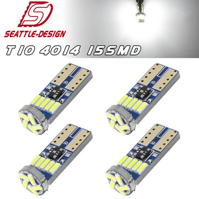 

4x Super White T10 4014 LED Dome Map License Interior Light Bulb W5W 168 192 194