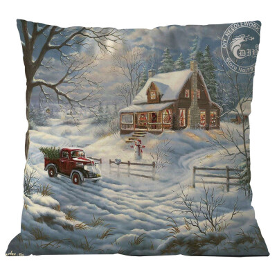 

Tailored Cotton Linen Christmas Pillow Case Sofa Car Throw Cushion Cover Home Decor