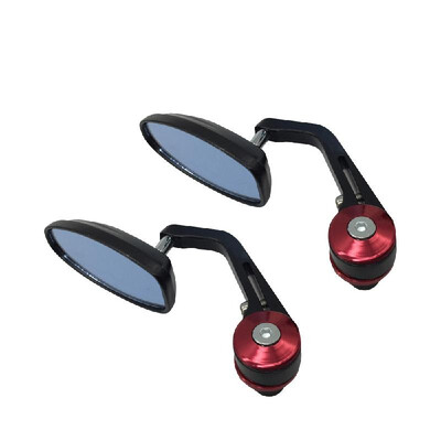 

78in Universal Motorcycle Bar End Rearview Mirrors 22mm Rear View Handle Side Mirrors Oval Aluminum Mirror for Motorbike