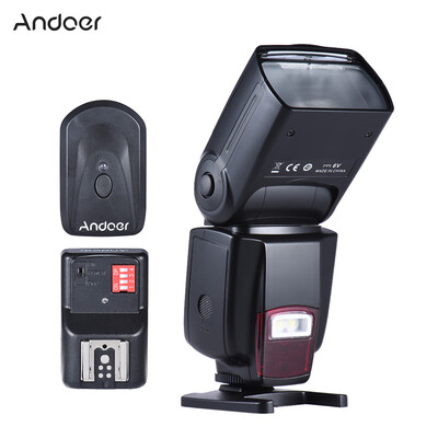 

Andoer AD-560Ⅱ Universal Flash Speedlite On-camera Flash GN50 w Adjustable LED Fill Light Andoer Universal 16 Channels Radio Wi