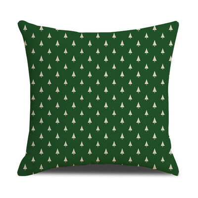

Tailored Christmas Linen Skin Pillow Case Pillow Cushion Elk Snowflake Print 45×45CM