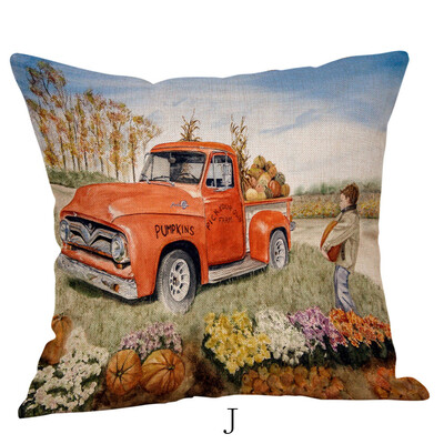 

〖Follure〗Halloween Pillow Cases Linen Sofa Pumpkin ghosts Cushion Cover Home Decor