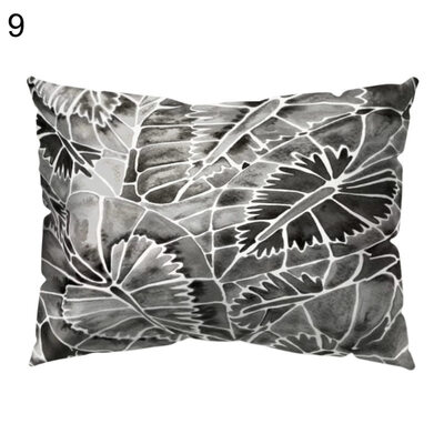 

Leaf Flower Stripe Pillow Case Cushion Cover Sofa Bed Car Cafe Office Decoration