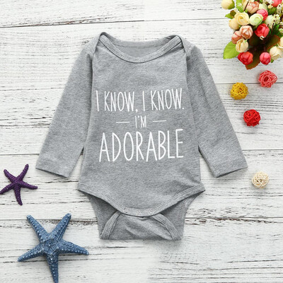 

Toddler Infant Baby Boys Letter Long Sleeve Romper Playsuit Jumpsuit Clothes